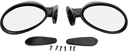 Black Side Door Mirror, Universal Blind Spot Mirror - Panoramic View for Car Accessory in Saudi Arabia