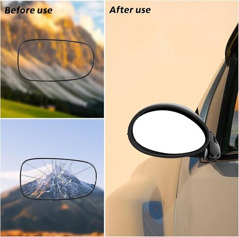 Black Side Door Mirror, Universal Blind Spot Mirror - Panoramic View for Car Accessory in Saudi Arabia
