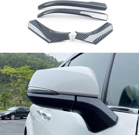 Car Accessories Rear View Mirror Stripe Cover Fit For Toyota Sienna 2021 2022 2023 ABS 4PCS(Carbon Fiber Style) in Saudi Arabia