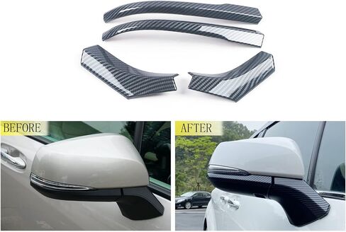 Car Accessories Rear View Mirror Stripe Cover Fit For Toyota Sienna 2021 2022 2023 ABS 4PCS(Carbon Fiber Style) in Saudi Arabia
