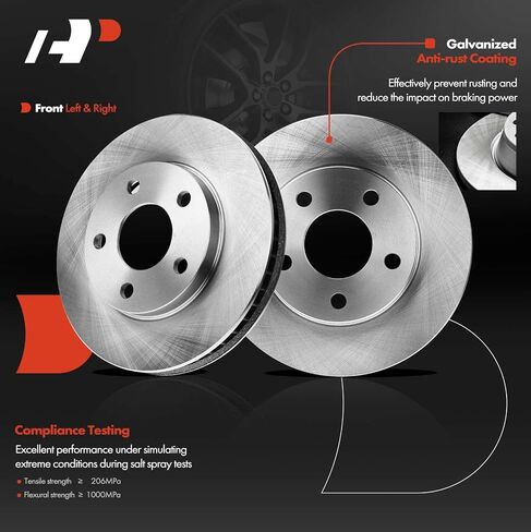 A-Premium 10.94 inch (278mm) Front Drilled and Slotted Disc Brake Rotors Compatible with Select Chevy, Buick, Pontiac and Oldsmobile Models - Venture, Regal, Century, LeSabre, Grand Prix, Montana in Saudi Arabia