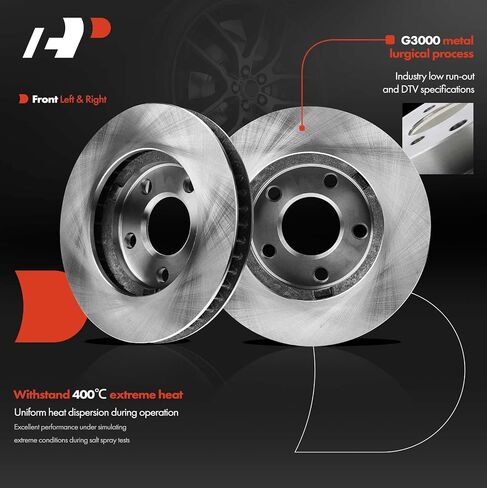 A-Premium 10.94 inch (278mm) Front Drilled and Slotted Disc Brake Rotors Compatible with Select Chevy, Buick, Pontiac and Oldsmobile Models - Venture, Regal, Century, LeSabre, Grand Prix, Montana in Saudi Arabia