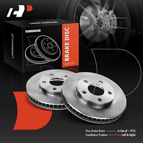 A-Premium 10.94 inch (278mm) Front Drilled and Slotted Disc Brake Rotors Compatible with Select Chevy, Buick, Pontiac and Oldsmobile Models - Venture, Regal, Century, LeSabre, Grand Prix, Montana in Saudi Arabia