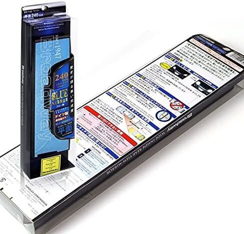 STAY-TUNED, Broadway 240MM (9.5") Interior Wide Angle Clip-on Rear View Mirror, Eliminate Blind Spots, Universal and Easy Install (Flat, Clear Mirror) in Kuwait