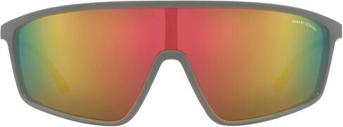 Armani Exchange Man Sunglasses Matte White Frame, Grey Mirror Silver Lenses, 0MM in Saudi Arabia
