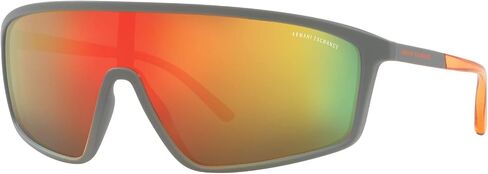 Armani Exchange Man Sunglasses Matte White Frame, Grey Mirror Silver Lenses, 0MM in Saudi Arabia
