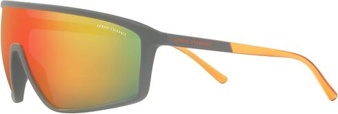 Armani Exchange Man Sunglasses Matte White Frame, Grey Mirror Silver Lenses, 0MM in Saudi Arabia