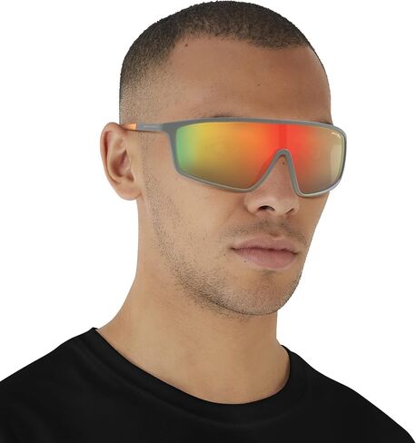 Armani Exchange Man Sunglasses Matte White Frame, Grey Mirror Silver Lenses, 0MM in Saudi Arabia