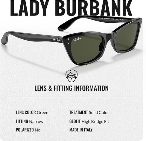 Ray-Ban RB2299 Lady Burbank Cat Eye Leypses Sunglasses مع حزمة مجموعة النظارات الرسمية in Saudi Arabia
