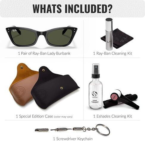 Ray-Ban RB2299 Lady Burbank Cat Eye Leypses Sunglasses مع حزمة مجموعة النظارات الرسمية in Saudi Arabia
