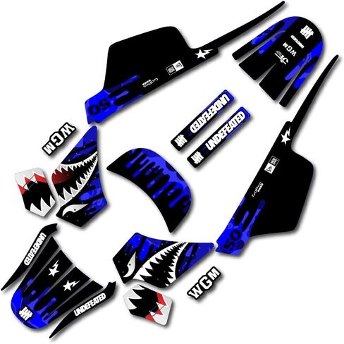 الرسم الأزرق Savage Racing يناسب Yamaha PW50 PW 50 جميع السنوات شارات طقم in Saudi Arabia