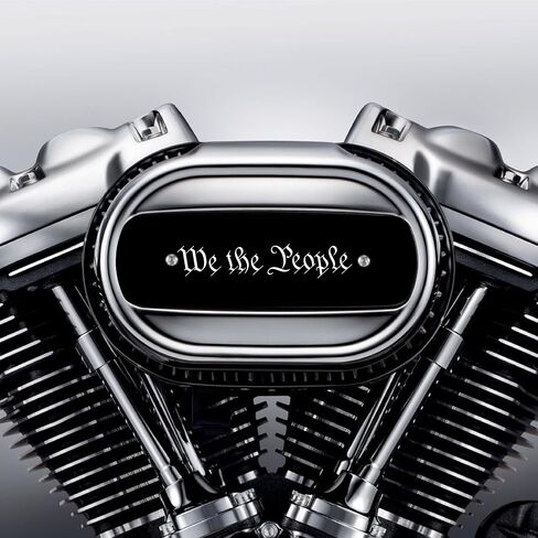 Kustom Cycle Parts We The People Air Cover Cover Insert. يحل محل الأسهم Harley Davidson M8 / 114 Insert. (العلم الأمريكي الأسود والرمادي) in Kuwait