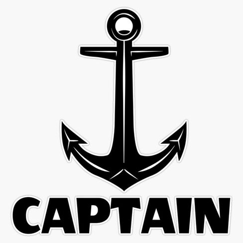 Captain Skipper Ocean-Going Boat Anchor Freighter Sailing Ship Motorboat Sticker Bumper Sticker Vinyl Decal 5" in Saudi Arabia
