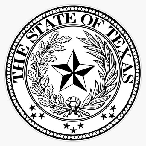 Seal Seal الرسمي لولاية تكساس - ملصق Lone Star State Ghost Design Sticker Sticker Vinyl Decal 5 " in Saudi Arabia