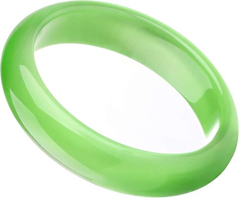 Jade Bangle Bracelet for Women, Good Luck Gifts with Jewelry Box, OPA in Saudi Arabia