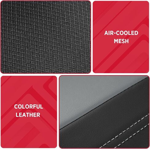 Rubbermaid Leather Mesh Car Seat Covers, Breathable Air Mesh Front Seat Cover, Universal Fit Slip-on Design, Airbag Compatible, Automotive Seat Protector for Most Cars, SUVs, Trucks, Vans-Gray in Saudi Arabia