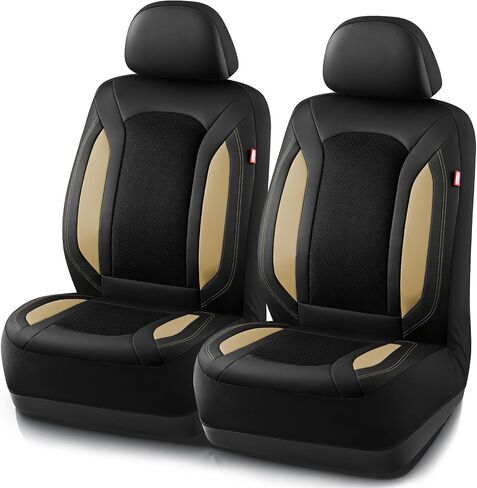 أغطية مقعد سيارة من Rubbermaid Leather Leather ، وغطاء مقعد أمامي شبكي ، وغطاء متماسك ، وتوافق مع وسادة هوائية ، وحامي مقعد السيارات لمعظم السيارات ، وسيارات الدفع الرباعي ، والشاحنات ، والشاحنات الشاحنة ، in Saudi Arabia