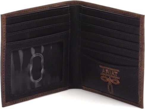 ARIAT Men's Genuine Crazy Horse Leather Bifold Wallet in Saudi Arabia
