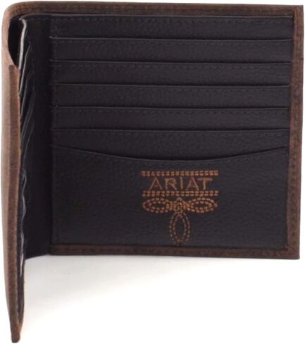 ARIAT Men's Genuine Crazy Horse Leather Bifold Wallet in Saudi Arabia
