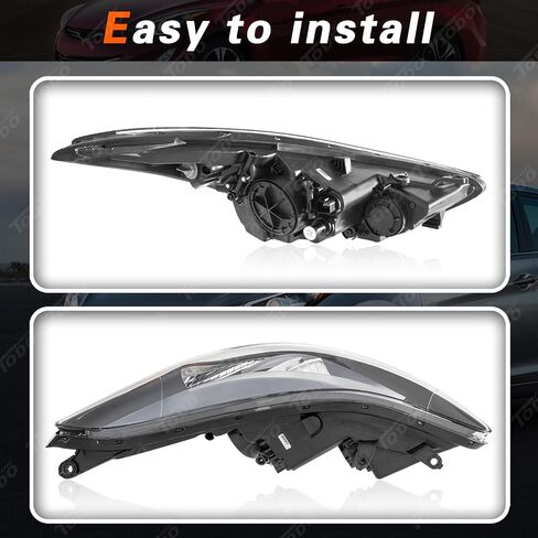 TODO Headlights with LED DRL Assembly Compatible with 2014 2015 2016 Elantra Sport Limited Head Light with LED Side Marker Light Replacement 921023Y510 921013Y510 Driver & Passenger Side in Kuwait