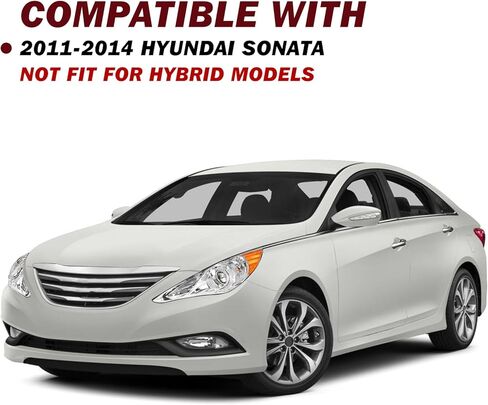 مجموعة المصباح الأمامي JSBoyat متوافق مع 2011-2014 Hyundai Sonata 4 Door Sedan w/جهاز الإسقاط الهالوجين ، لا يناسب النماذج الهجينة ، السكن الكروم مع العاكس العنبر in Kuwait