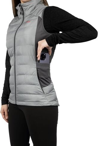 FXR Women's Phoenix Quilted Vest 2025 (Grey/Char - X-Small) in Saudi Arabia