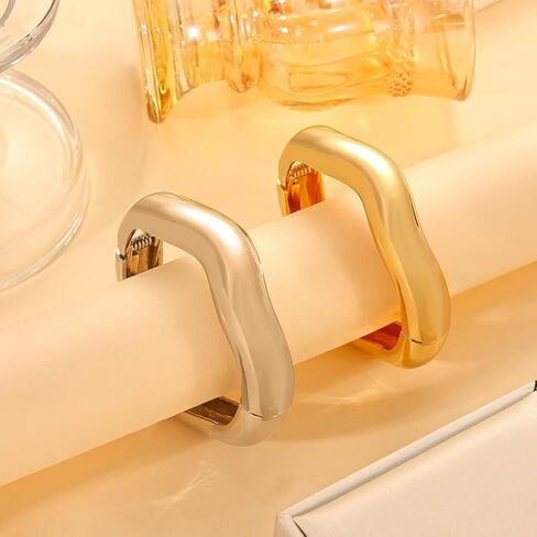 Chunky Gold Bangle for Women Thick Stack Statement Cuff Bracelets 18K Gold Plated Twisted Statement Bangle Irregular Minimalist Open Bracelet Fashion Cute Jewelry in Kuwait