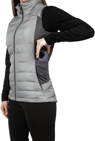 FXR Women's Phoenix Quilted Vest 2025 (Grey/Char - X-Small) in Saudi Arabia