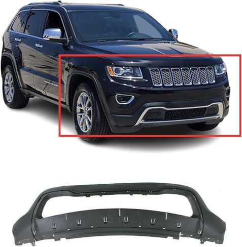 FitParts Compatible With Front Lower Bumper Cover 2014 2015 2016 Jeep Grand Cherokee Laredo Limited Summit Sport 14 15 16. New, Primed and Ready for Paint. W/o Parking Aid Sensor Holes. in Saudi Arabia