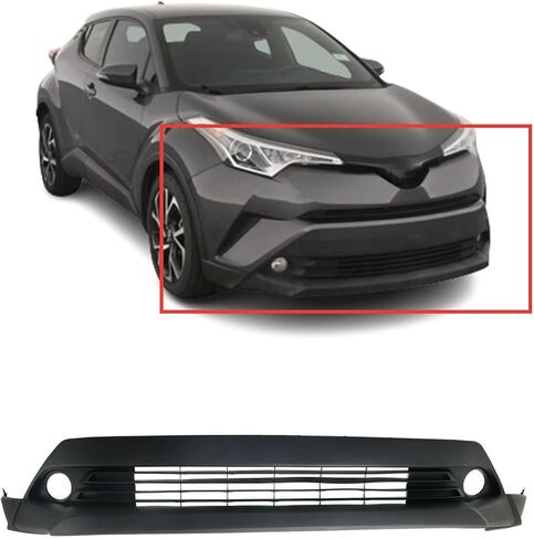 FITPARTS متوافقة مع غطاء المصد السفلي الأمامي 2018-2019 TOYOTA C-HR LE XLE LIMITED SPORT 18 19. جديد ، مسبوق وجاهز للطلاء. مع ثقوب الضوء الضباب. 5212910020 to1015112 in Saudi Arabia