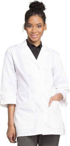 Cherokee Women's Professional Whites with Certainty and Fluid Barrier 30" 3/4 Sleeve Lab Coat in Saudi Arabia