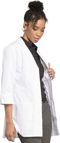 Cherokee Women's Professional Whites with Certainty and Fluid Barrier 30" 3/4 Sleeve Lab Coat in Saudi Arabia