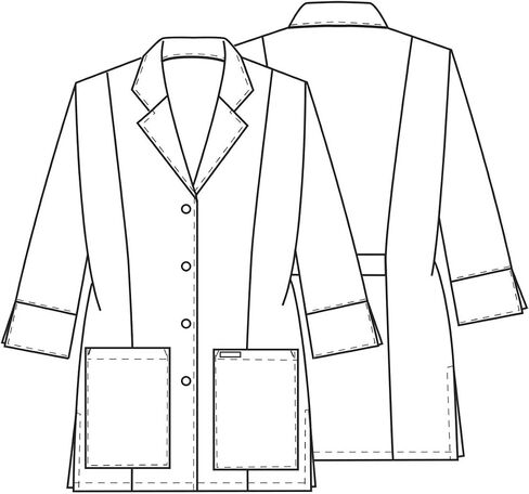 Cherokee Women's Professional Whites with Certainty and Fluid Barrier 30" 3/4 Sleeve Lab Coat in Saudi Arabia