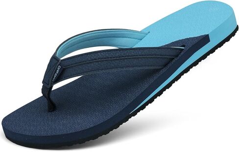 ChayChax Womens Two-Tone Flip Flops with Arch Support Comfort Beach Thong Sandals Indoor Outdoor, White, 6 Women in Kuwait