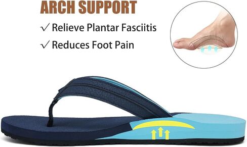 ChayChax Womens Two-Tone Flip Flops with Arch Support Comfort Beach Thong Sandals Indoor Outdoor, White, 6 Women in Kuwait