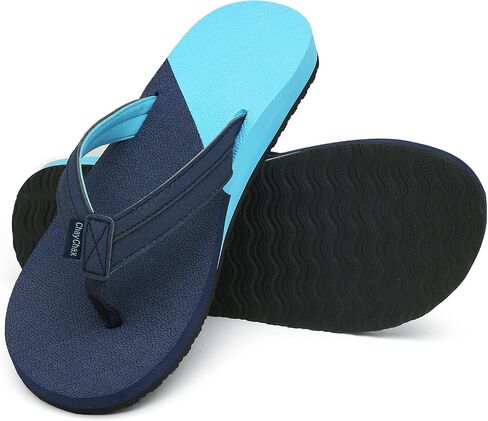 ChayChax Womens Two-Tone Flip Flops with Arch Support Comfort Beach Thong Sandals Indoor Outdoor, White, 6 Women in Kuwait