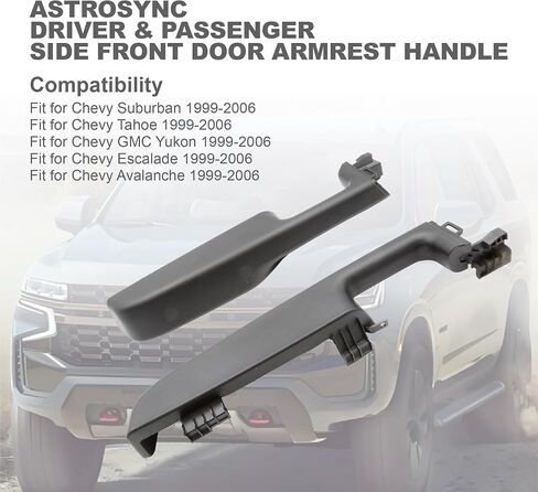 Front Door Armrest Handle Replacement Driver & Passenger Side Fit for 1999-2006 Chevy Suburban/Tahoe for GMC Yukon/Avalanche Escalade 1999-2006 Replace 88981547 12472876 in Kuwait