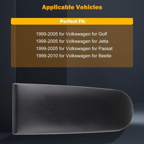 Auto Center Center Console Lid Armrest Cover Presentize Presenting for Volkswagen for 1999-2010 for Beetle ، 1999-2005 for Golf/Jetta Mk4/Passat (Black) in Saudi Arabia