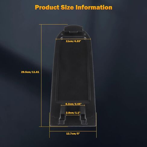 Auto Center Center Console Lid Armrest Cover Presentize Presenting for Volkswagen for 1999-2010 for Beetle ، 1999-2005 for Golf/Jetta Mk4/Passat (Black) in Saudi Arabia