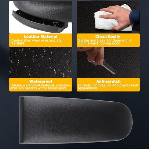 Auto Center Center Console Lid Armrest Cover Presentize Presenting for Volkswagen for 1999-2010 for Beetle ، 1999-2005 for Golf/Jetta Mk4/Passat (Black) in Saudi Arabia