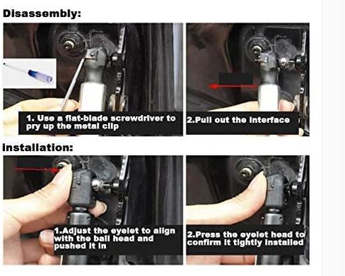 2PCs Rear Window Lift Supports Compatible with 2008-2013 Toyota Highlander Rear Glass Window Gas Charged Springs Struts Shocks Dampers 6264, SG329062 in Kuwait