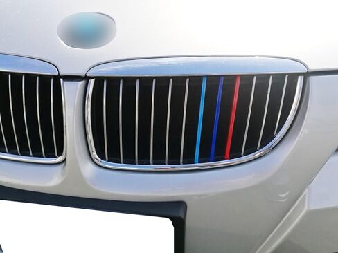 3 سلسلة مصبحة من زخارف إدراج تزيين متوافقة مع BMW 2003-2008 E90 E91 Pre-LCI 3 Series 12-Beam Grill in Kuwait