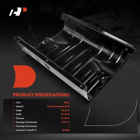 A-Premium Fuel Tank Skid Plate Guard متوافق مع Jeep YJ Series Wrangler 1987-1993 ، CJ Series CJ5 1981-1983 ، CJ7 1981-1986 ، Scrambler 1981-1986 ، استبدل# J5357023 in Saudi Arabia