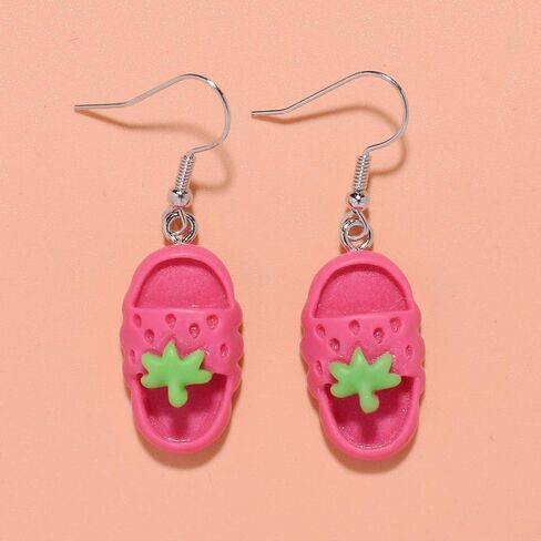 3D Resin Imitate Fruits Dangle Earrings Lightweight Lifelike Banana Strawberry Cherry Orange Dangle Drop Earrings for Women Cute Decoration Jewelry Gifts in Saudi Arabia
