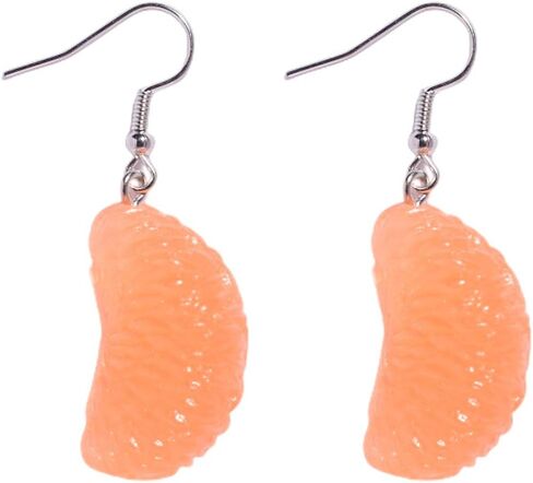 3D Resin Imitate Fruits Dangle Earrings Lightweight Lifelike Banana Strawberry Cherry Orange Dangle Drop Earrings for Women Cute Decoration Jewelry Gifts in Saudi Arabia
