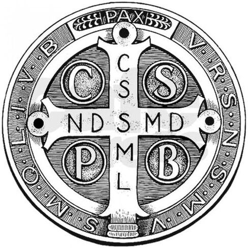 ميدالية Cafepress من Saint Benedict Square Car Magnet 3 × 3 مربع مغناطيس ، شاشة المصد المغناطيسي in Kuwait