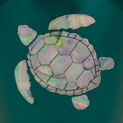 Sea Turtle Cremation Urn for Ashes, Aluminum, Green Urn, Adult Sized Cremation Urn, 10 Inches High in Kuwait