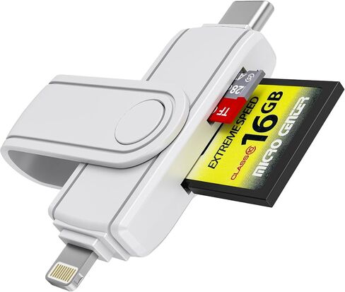 Memory Stick Pro Duo Adapter-5 in 1 SD/TF/CF/MS/XD Picture Card Reader for iPhone/USB C/PC,Lightning+USB C+USB A Memory Stick pro Duo Reader,Multi Card Reader Supports USB C Lightning OTG Adapter in Saudi Arabia