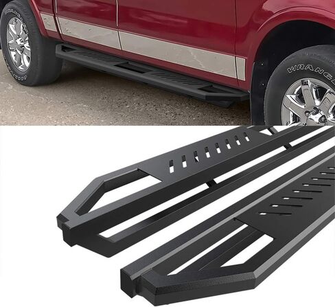 HD Ridez Pocket Drop Steps Armor متوافق مع Ford F150 2004-2014 Super Cab (Expressed Heritage Edition) (Nerf Bar Side Steps Side Bars) in Saudi Arabia