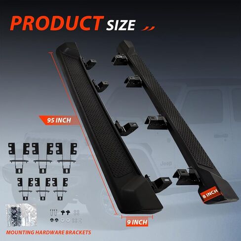 Running Boards for 2020-2025 Jeep Gladiator JT Step Nerf Bars Foot Guards Replacement Kit in Saudi Arabia